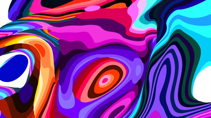 Vibrant Abstract Colorful Wave Pattern with Bold Shapes