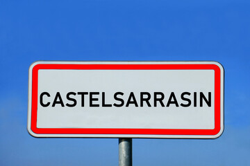 Obraz premium place-name sign Castelsarrasin