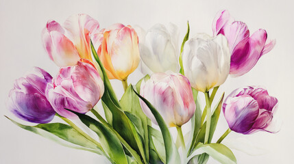 Naklejka premium Elegant wedding invitation card background vector. Minimal hand painted watercolor botanical flowers texture template background. Design for wedding, vip cover, poster, moderncard. Valentine's Day