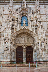 Fototapeta premium Ornate Manueline West Portal of Jeronimos Monastery Church