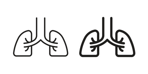 Fototapeta premium Lung icon. Linear icon collection. Editable stroke. Vector illustrations