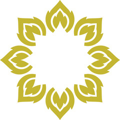 Obraz premium Thai Art traditional asian luxury line art, Decorative, lai Thai Pattern flat Illustration element graphic design Thai Floral Pattern