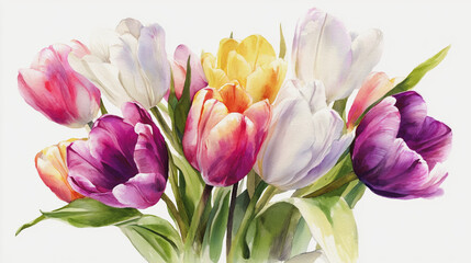 Naklejka premium Elegant wedding invitation card background vector. Minimal hand painted watercolor botanical flowers texture template background. Design for wedding, vip cover, poster, rsvp moderncard.Valentine's Day