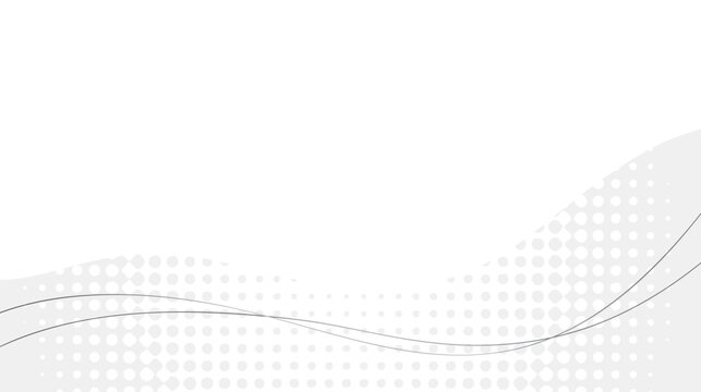 Modern White Corporate Wave Background with Halftone Dots and Copy Space 1