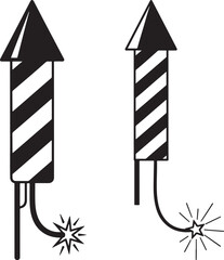 Fireworks rockets ignition new year celebration