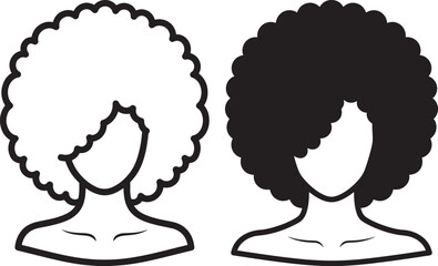 Afro hairstyles in black and white
