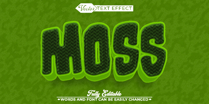  Moss Green Nature Forest Plant Vector Fully Editable Smart Object Text Effect
