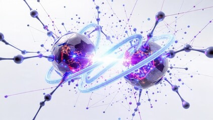 Fototapeta premium Quantum Entanglement Visualized