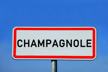 Obraz premium place-name sign Champagnole