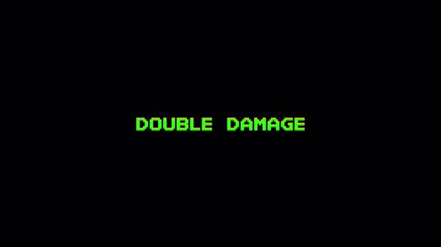 8 Bit Double Damage Pixel Text Animation Retro Gaming Notification Motion Graphic Loop 4k video animation seamless loop