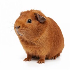 Isolated brown guinea pig