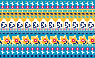 Seamless ethnic pattern. Hand draw paisley pattern design.