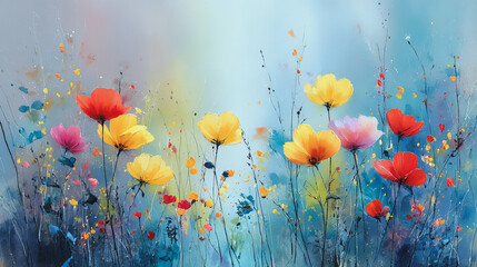 watercolor botanical hydrangea flowers texture template background.Elegant wedding invitation card background . Minimal hand painted Design for wedding or Valentine's Day