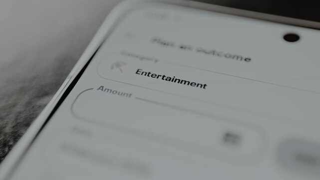 Plan an outcome by allocating a sum of money for Entertainment category