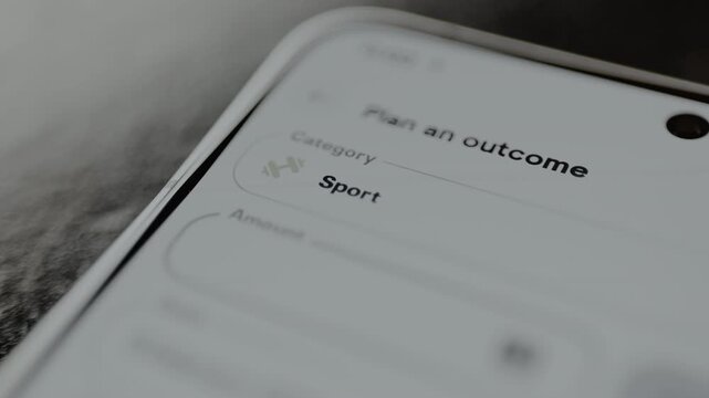 Planning the expense for Sport category