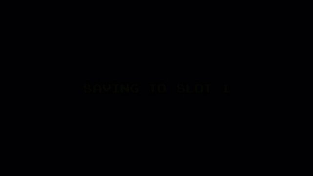 8 Bit Text Message Saving to Slot 1 Pixel Art Retro Game Screen 4k video animation seamless loop