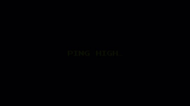 8 Bit Text High Ping Notification Retro Gaming Screen Motion Graphic Loop 4k video animation seamless loop