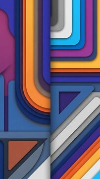 Colorful Abstract Geometric Pattern with Bright Edges and Shapes