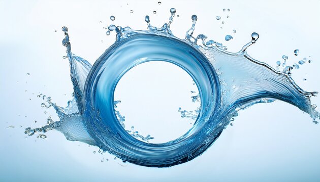 circular water splash blue abstract