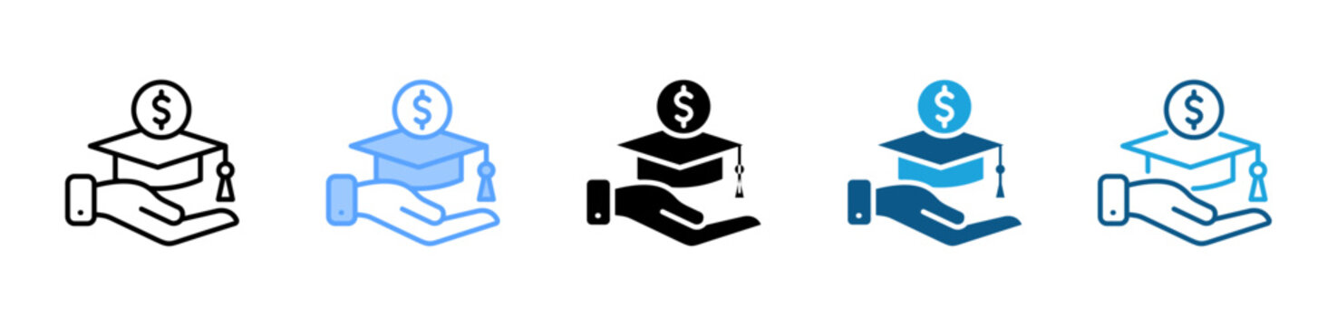 Grant icon set multiple style collection