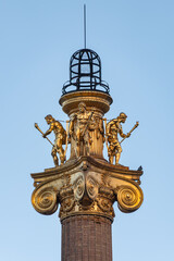 Fototapeta premium Historic building of the Austrian Parliament (1874 - 1883). Architectural details, view from Schmerling place. Vienna, Austria.