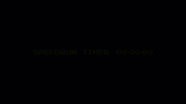 Retro 8 Bit Speedrun Timer Display Looping Animation in Green Pixel Text Style 4k video animation seamless loop