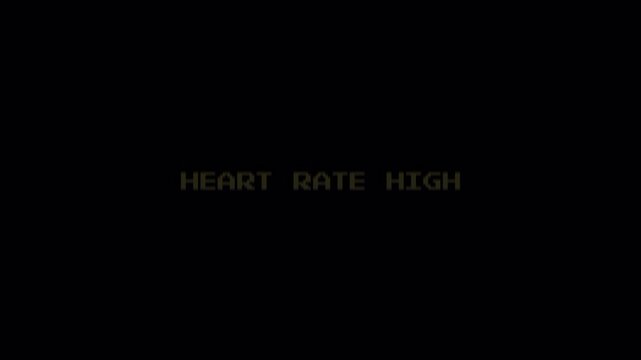 8 Bit Pixel Art Text 'Heart Rate High' Warning Message Retro Game Style Animation 4k video animation seamless loop