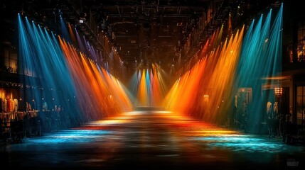 Dramatic Stage Lighting Creates an Evocative Atmosphere of Color and Movement