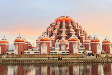 99 Domes Mosque (Masjid 99 Kubah) a Beautiful Building with Amazing Architecture Located in Central Point of Indonesia (CPI) Makassar, South Sulawesi.  © Muh
