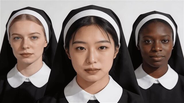 Monjas  con hábitos tradicionales 