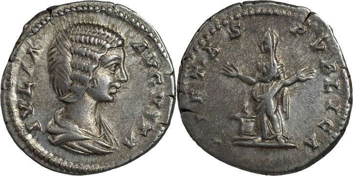 The Roman Empire
Julia Domna, Augusta, 193-217. AR Denarius 3.18 g. Rome, 196-211