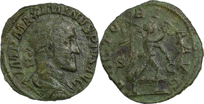 The Roman Empire
Maximinus I, 235-238. AE Sestertius 17.14 g. Rome, 236