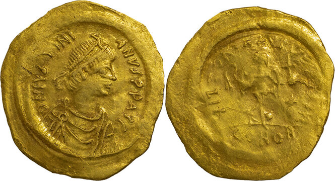 Byzantine Empire
Justinian I, 527-565. AU Tremissis 1.51 g. Constantinopolis