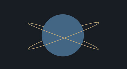 Blue Planet with Rings in Space. © Bahan