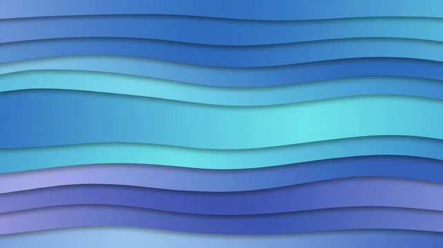 Blue abstract wave background with stacked paper magazines and colorful document textures
