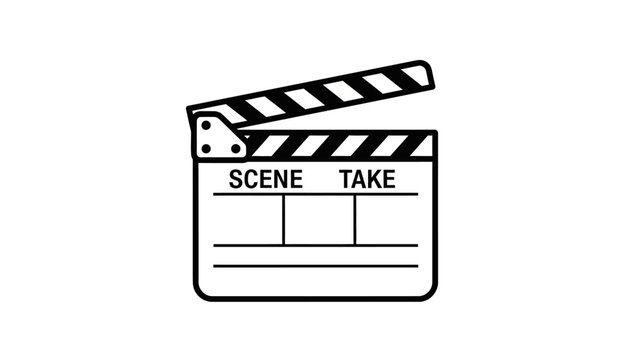 Clapper board for film production.