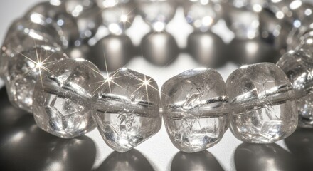 Elegant Crystal Bead Bracelet - A Sparkling Accessory.