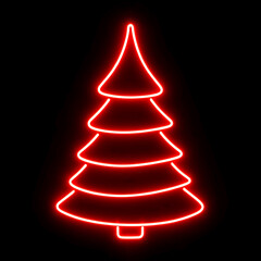 christmas tree with red ribbon background
