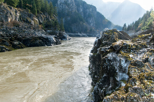 Canada, BC, Fraser Canyon, Yale.   Beside the river in the Fraser Canyon.