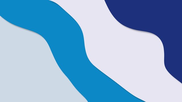Wavy Blue Stripes on White Background