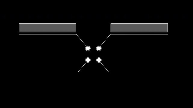 Simple futuristic HUD elements rectangle frame lines callout animation for text  highlighting. 4K Video