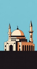 Fototapeta premium Illustration of a mosque architecture.