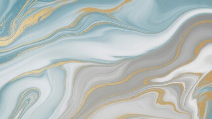 Obraz premium Abstract marble pattern with swirling shades of blue grey and gold