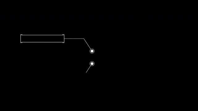 Simple futuristic hud frame lines and callout animation for technology interface design. Alpha channel. 4K Video