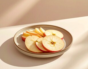Corporate Clean Snack with Apple in Neutral Style