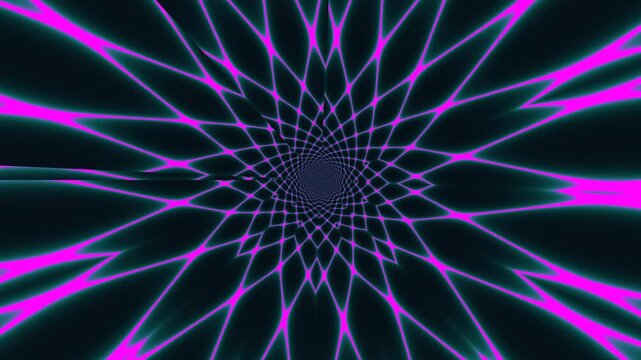 Hypnotic Green Matrix Code Sci-Fi Tunnel Seamless Loop 4K Reaction Diffusion Abstract Background