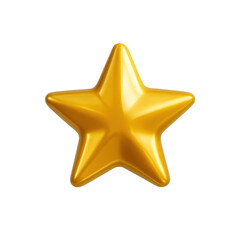 Obraz premium Shiny Golden Five-Pointed Star 3D Rendered Polished Surface.