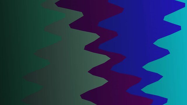 A colorful abstract design featuring motion and background elements in a zigzag pattern