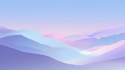 Fototapeta premium Ethereal Layered Mountains in Soft Hues