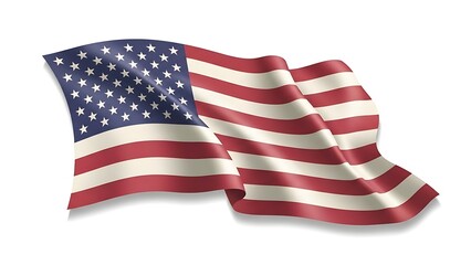 Fototapeta premium Waving American flag with stars and stripes